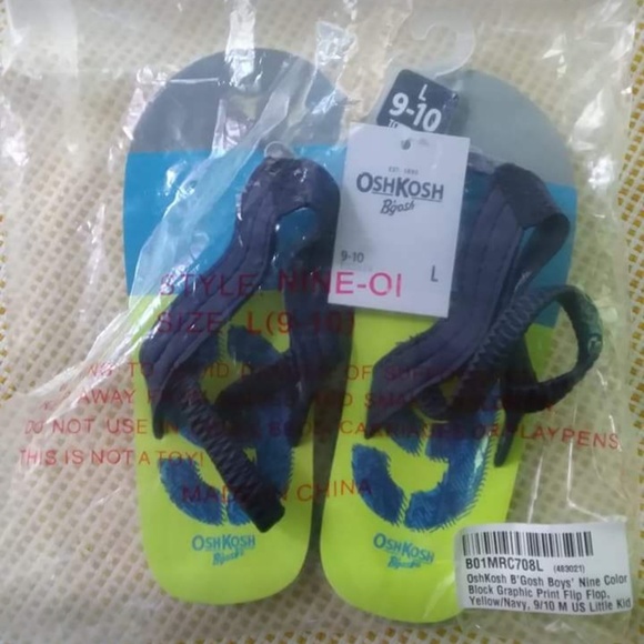 OshKosh B/'Gosh Baby Boy/'s Flip Flop Sandal NWT Size 5,9 10